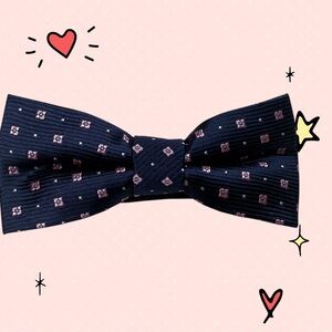 Nordstrom kids  Dark Blue Bow Tie with Pink Accents